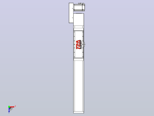 伺服电机集成皮带传动直线执行器TPA-OCB-120-224-L450-MR-P75-N3俯视缩略图
