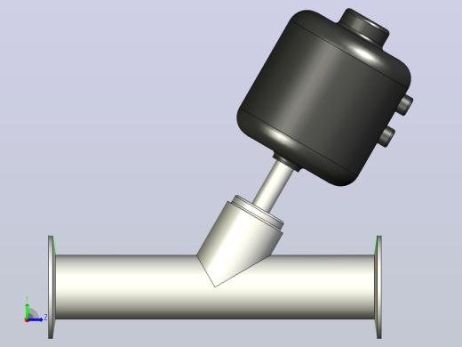 快装气动角座阀（DN25）左视缩略图