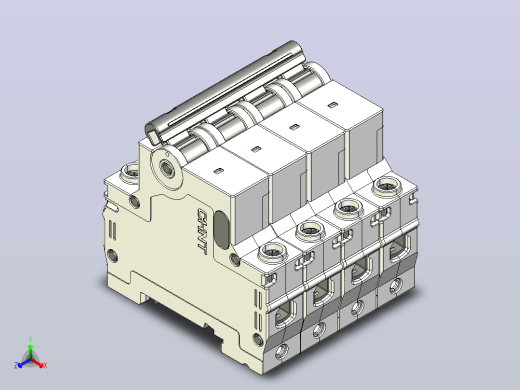 NXB-63 4P小型断路器三维模型202307