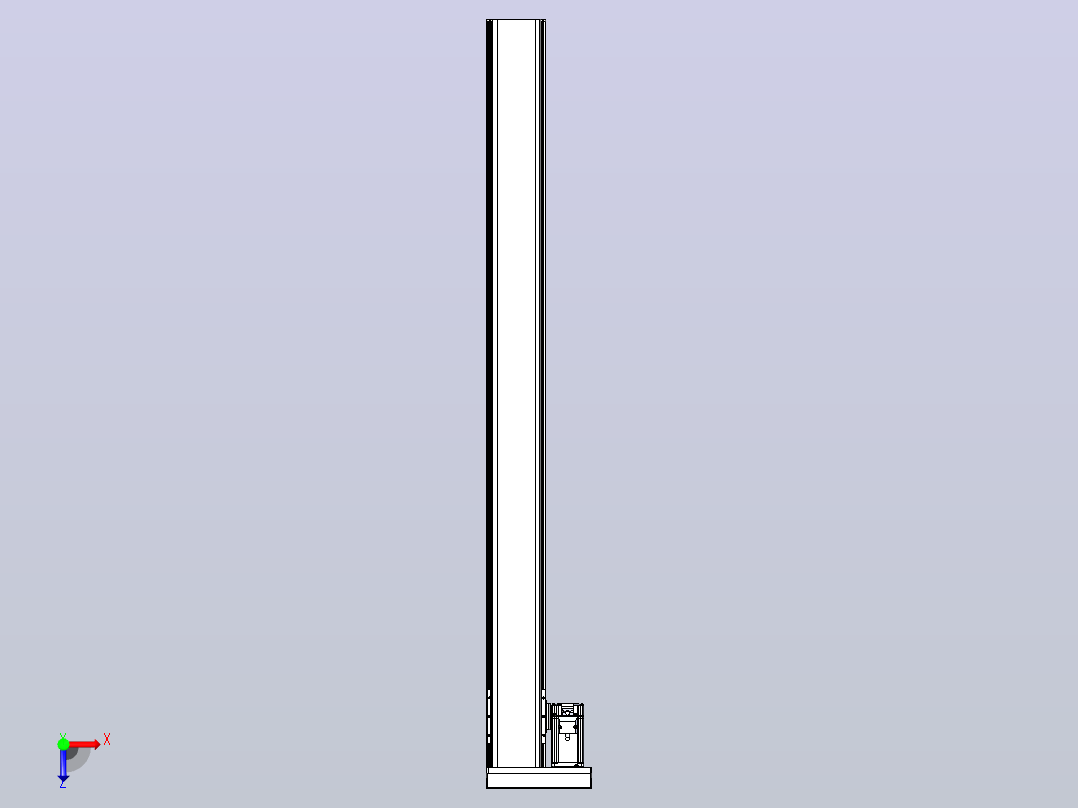 日规模组半封闭丝杆TPA-HNR-110D-1610C-L1200-MR-Y-P40-N3俯视图