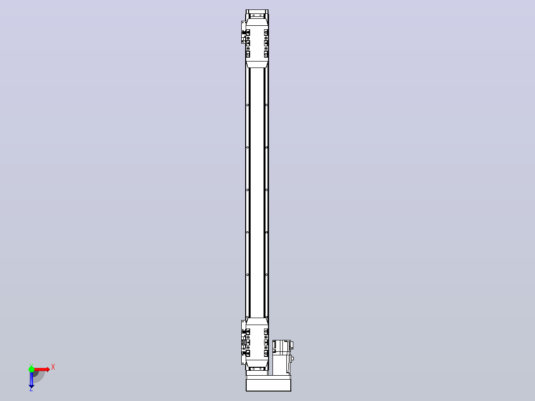 滚珠丝杠线性轴TPA-GCRS-50-1205C-L275-ML-M10-N3俯视图