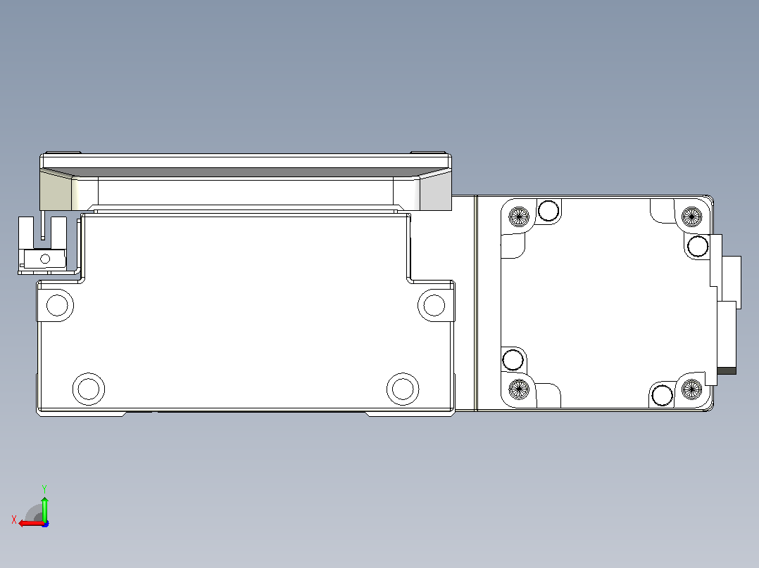 滚珠丝杠直线轴内置导轨TPA-GCR-120-1610C-L550-MR-M40-N3后视图