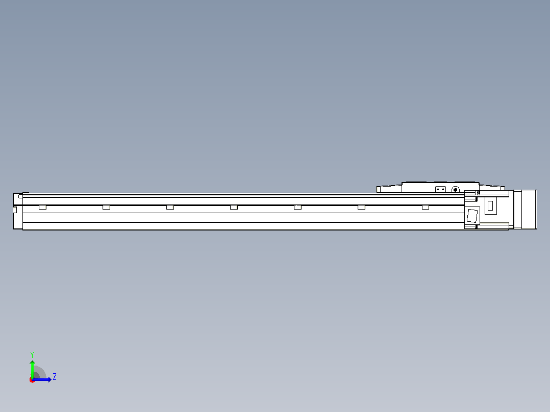 滚珠丝杠直线轴内置导轨TPA-GCR-120-1610C-L550-MR-M40-N3左视图