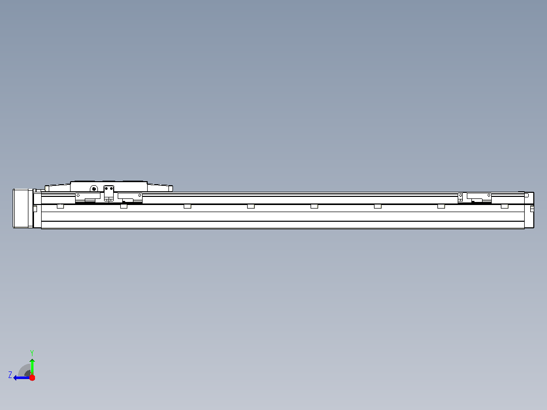 滚珠丝杠直线轴内置导轨TPA-GCR-120-1610C-L550-MR-M40-N3右视图