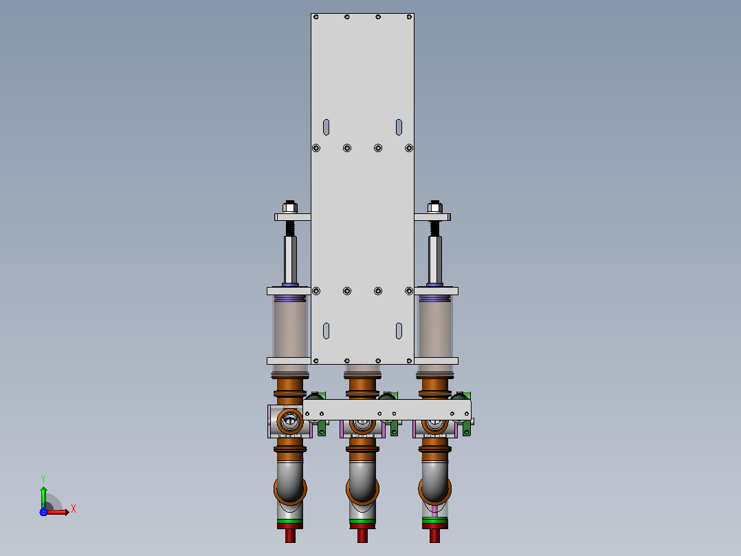 建筑砖材成型装置设计（SW+CAD+说明书）前视图