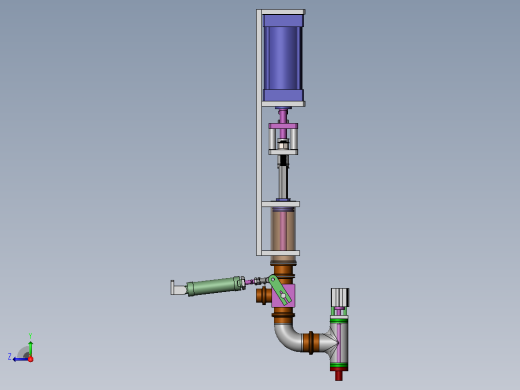 建筑砖材成型装置设计（SW+CAD+说明书）右视缩略图