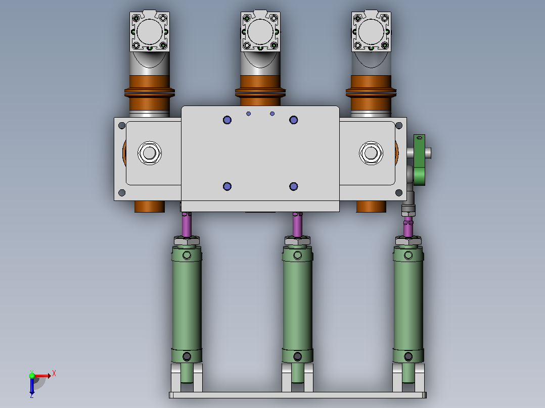 建筑砖材成型装置设计（SW+CAD+说明书）俯视图