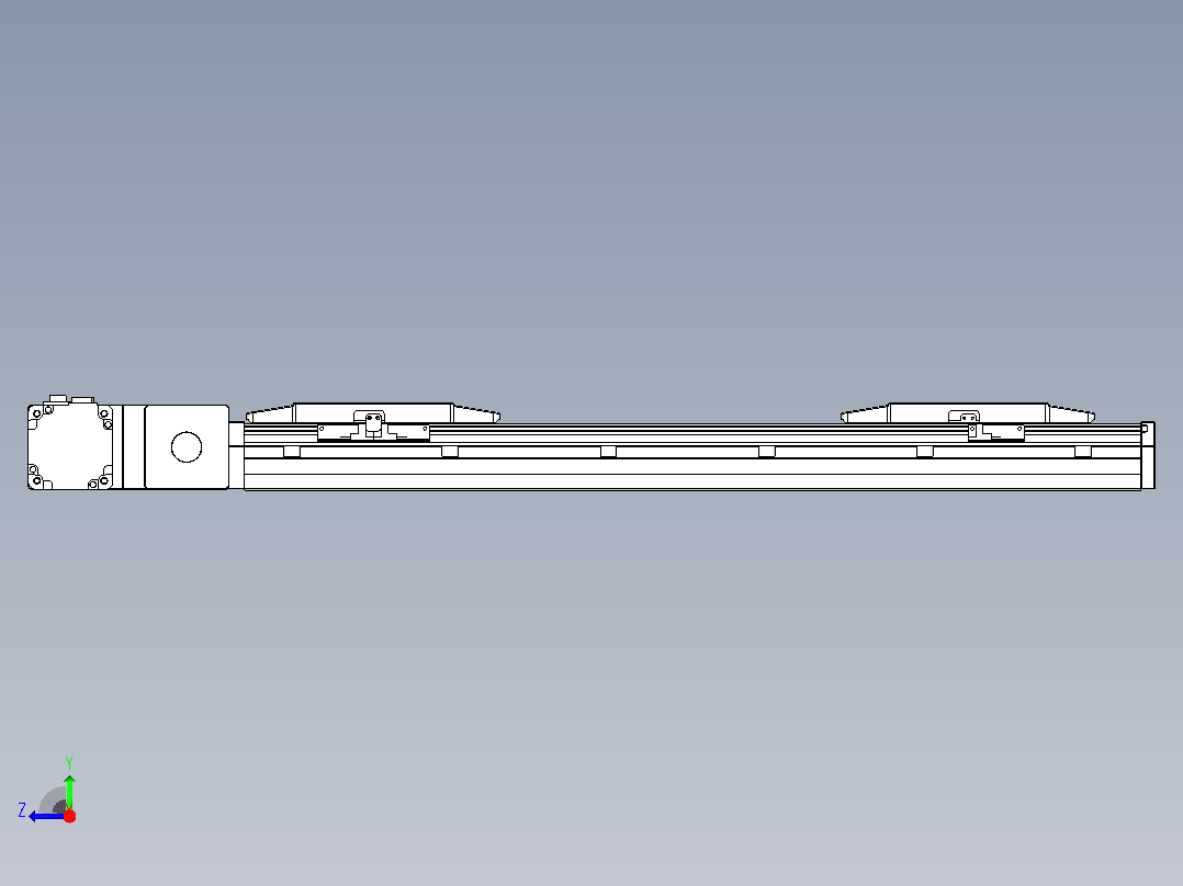 皮带直线轴双滑块型TPA-GCBS-150-P80-L150-QL-M75-N3右视图