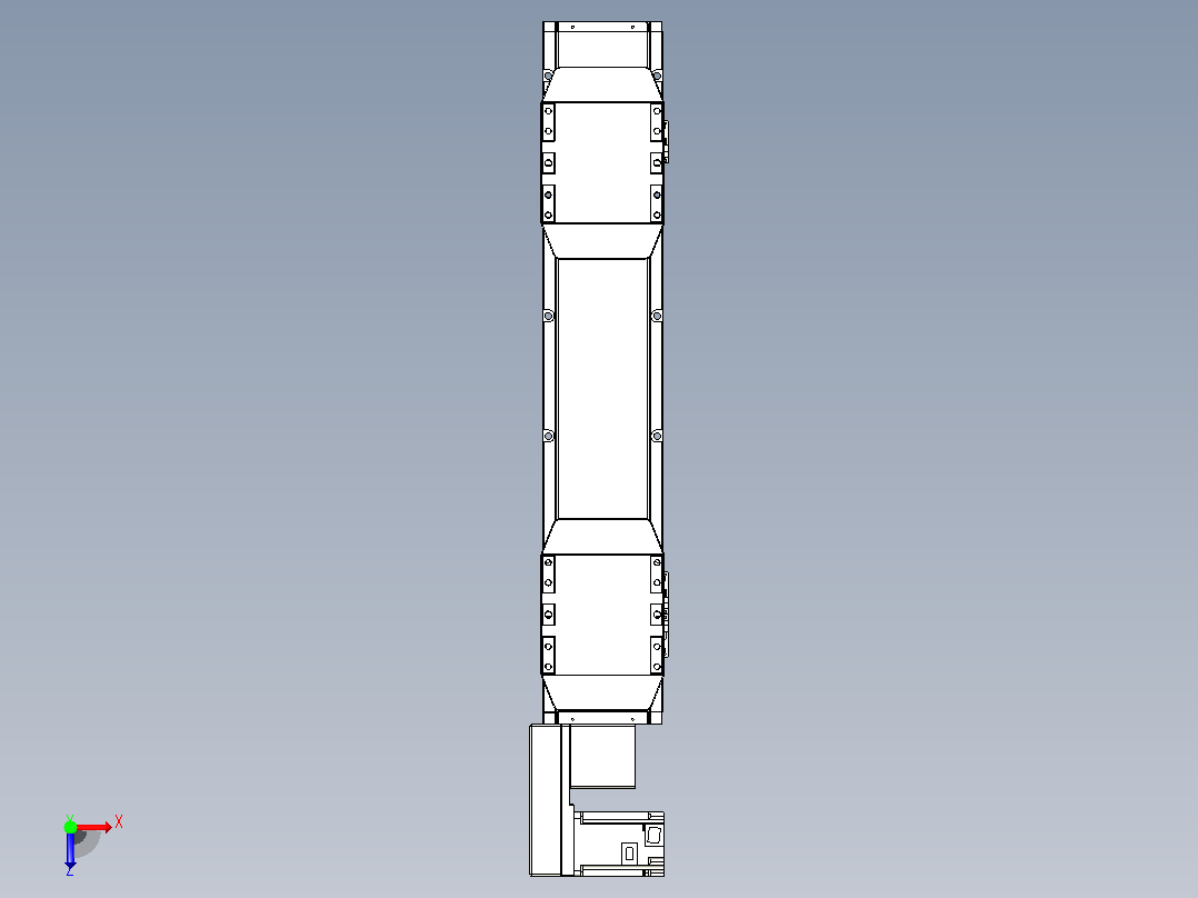 皮带直线轴双滑块型TPA-GCBS-150-P80-L150-QL-M75-N3俯视图