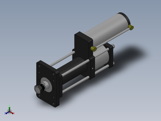 MPT-20T系列标准型[MPT-125-200-5-20T-M1-S1-0°]气压增压缸主视缩略图