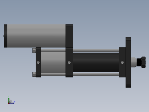 MPT-20T系列标准型[MPT-125-200-5-20T-M1-S1-0°]气压增压缸左视缩略图