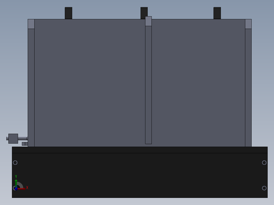 手动测试夹具前视图