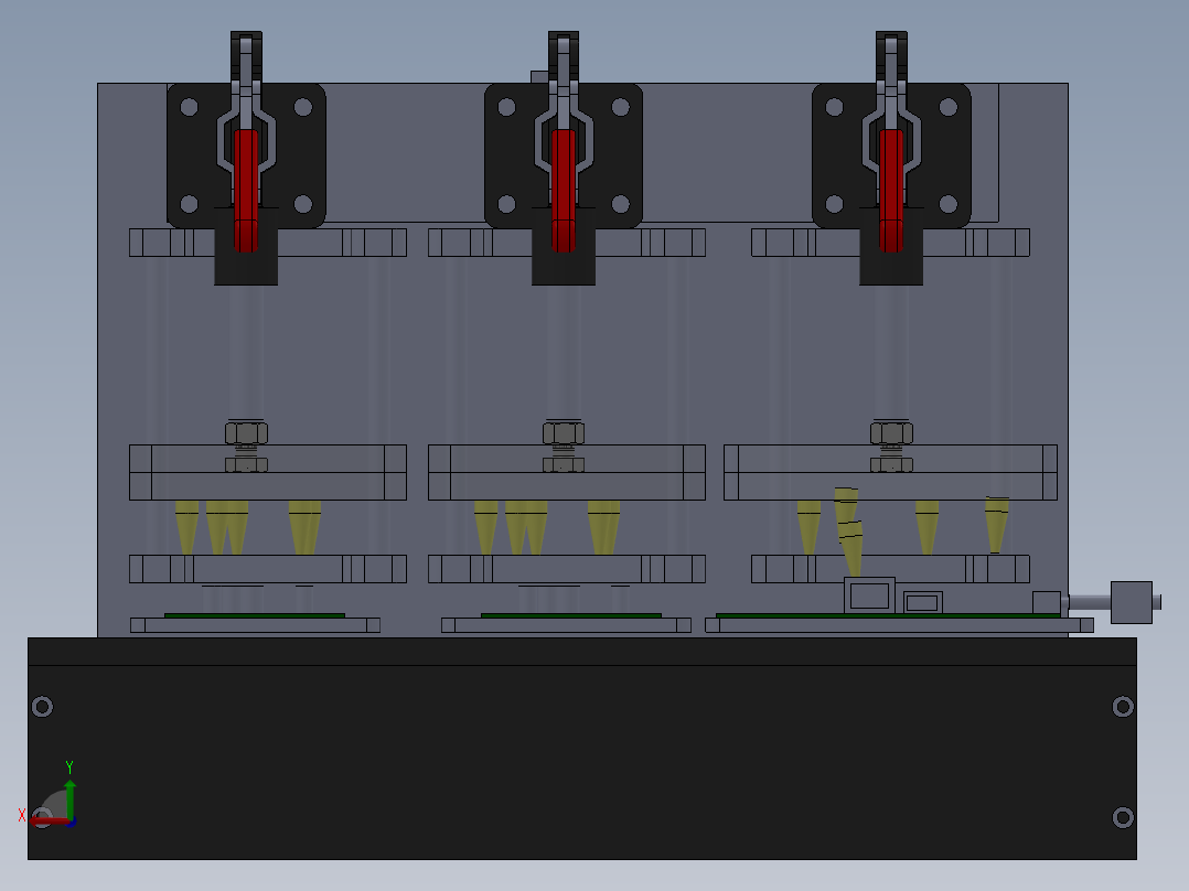 手动测试夹具后视图