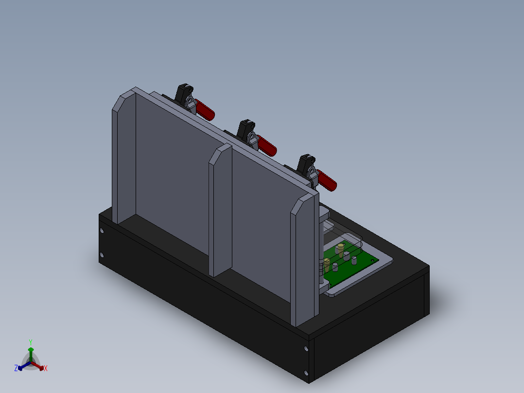 手动测试夹具正等轴测图