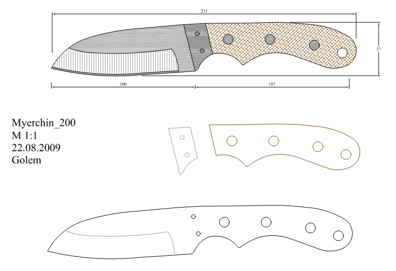 水果刀具CAD图纸模型DIY激光线切割钳工手工机械制作艺术品