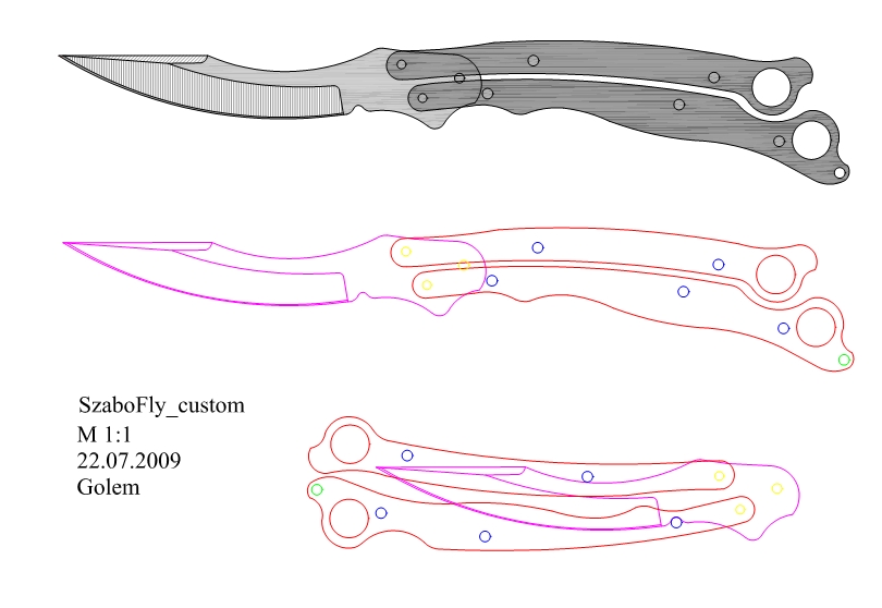 水果刀具CAD图纸模型DIY激光线切割钳工手工机械制作艺术品