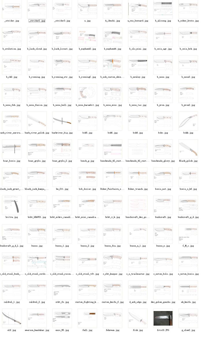 水果刀具CAD图纸模型DIY激光线切割钳工手工机械制作艺术品