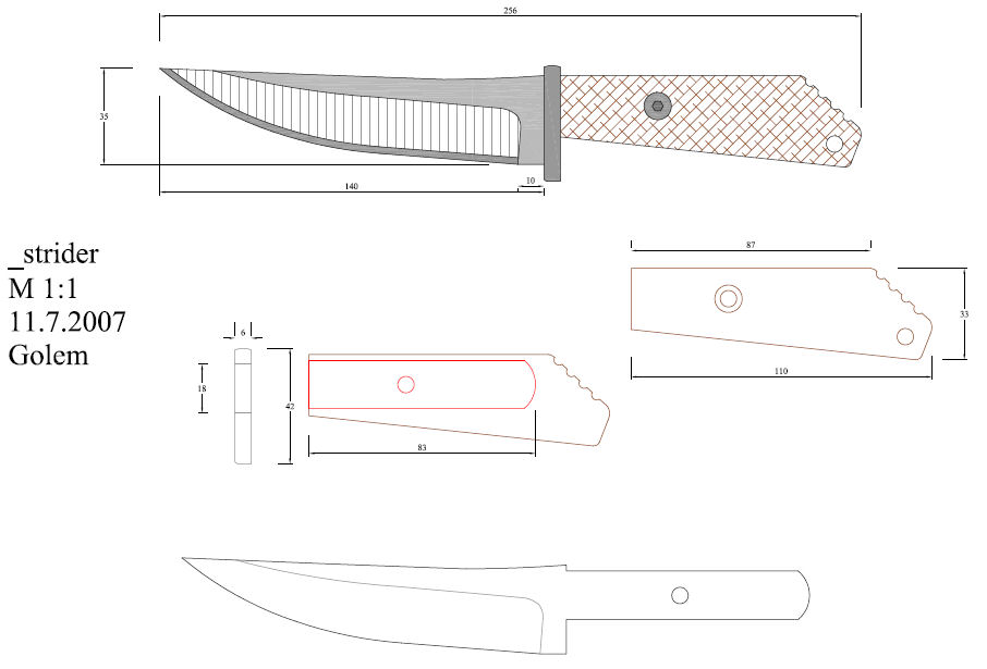 水果刀具CAD图纸模型DIY激光线切割钳工手工机械制作艺术品