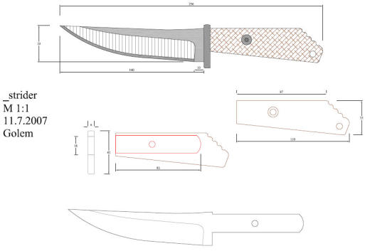 水果刀具CAD图纸模型DIY激光线切割钳工手工机械制作艺术品缩略图
