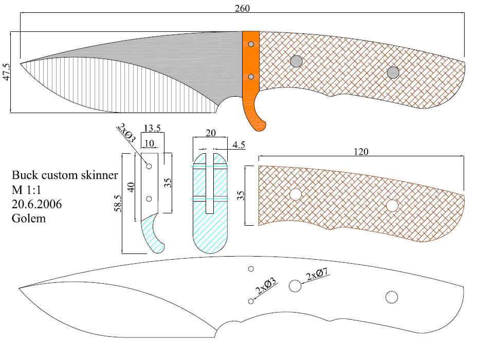 水果刀具CAD图纸模型DIY激光线切割钳工手工机械制作艺术品