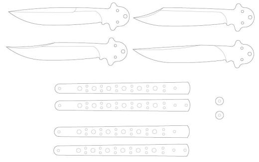 水果刀具CAD图纸模型DIY激光线切割钳工手工机械制作艺术品缩略图