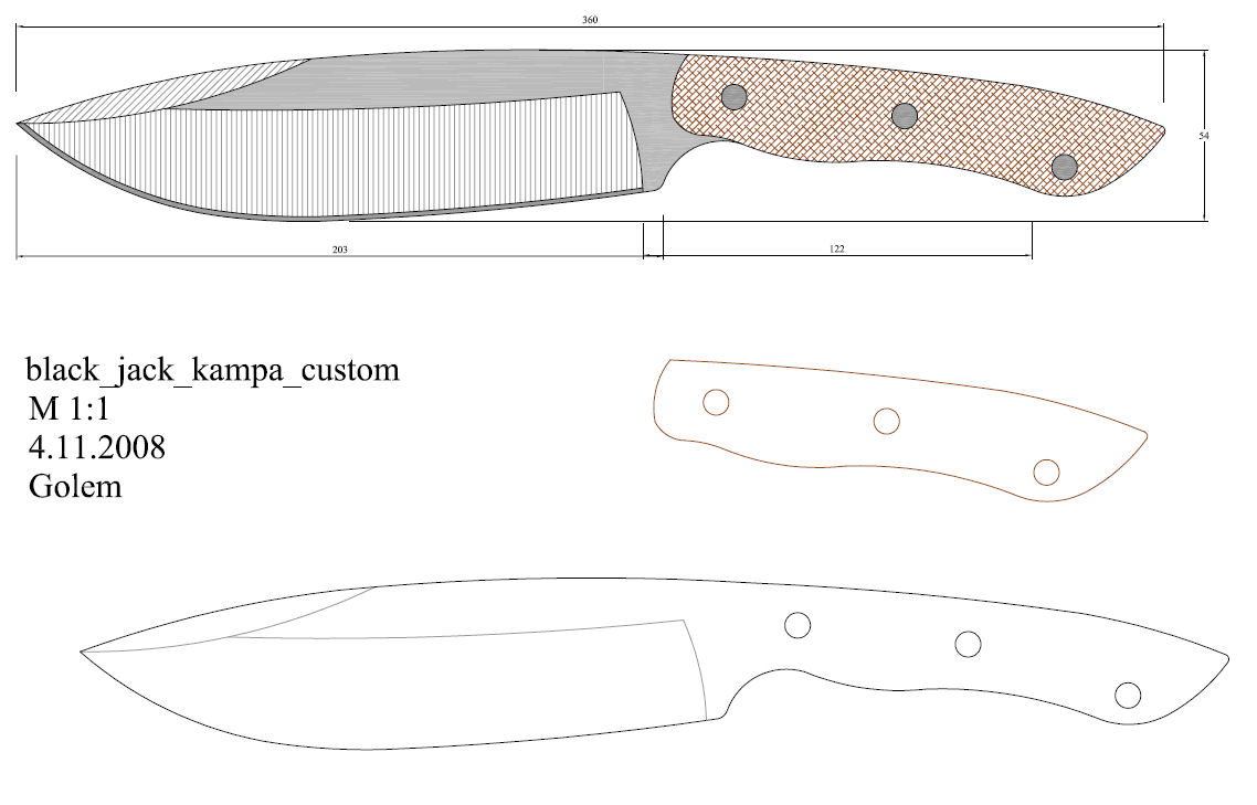 水果刀具CAD图纸模型DIY激光线切割钳工手工机械制作艺术品