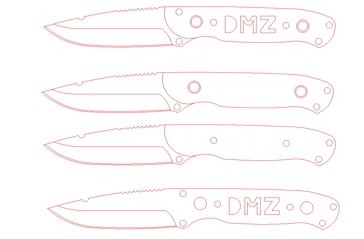 水果刀具CAD图纸模型DIY激光线切割钳工手工机械制作艺术品