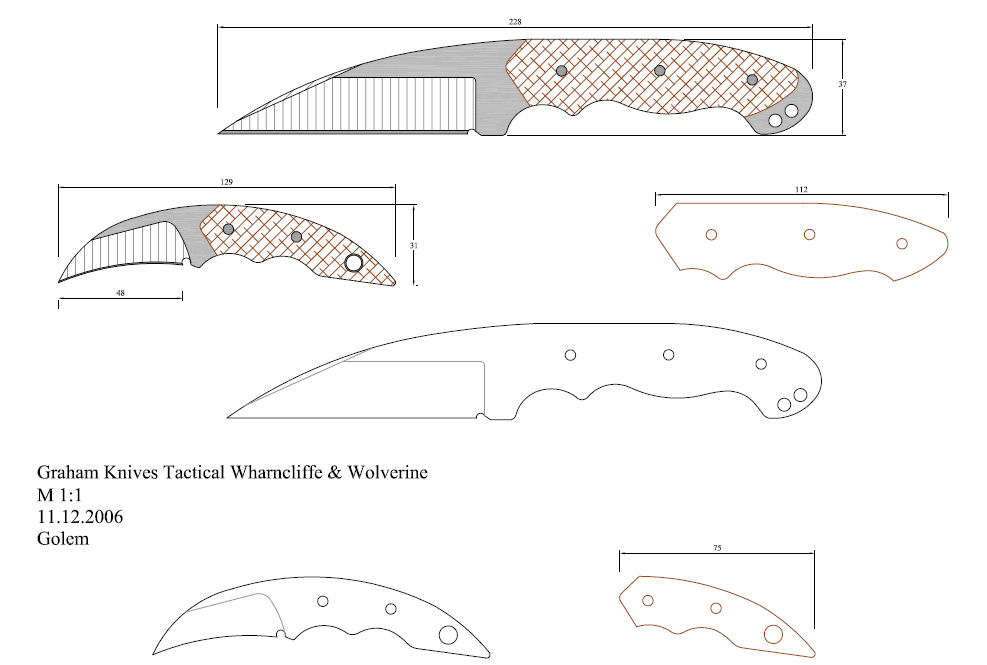 水果刀具CAD图纸模型DIY激光线切割钳工手工机械制作艺术品