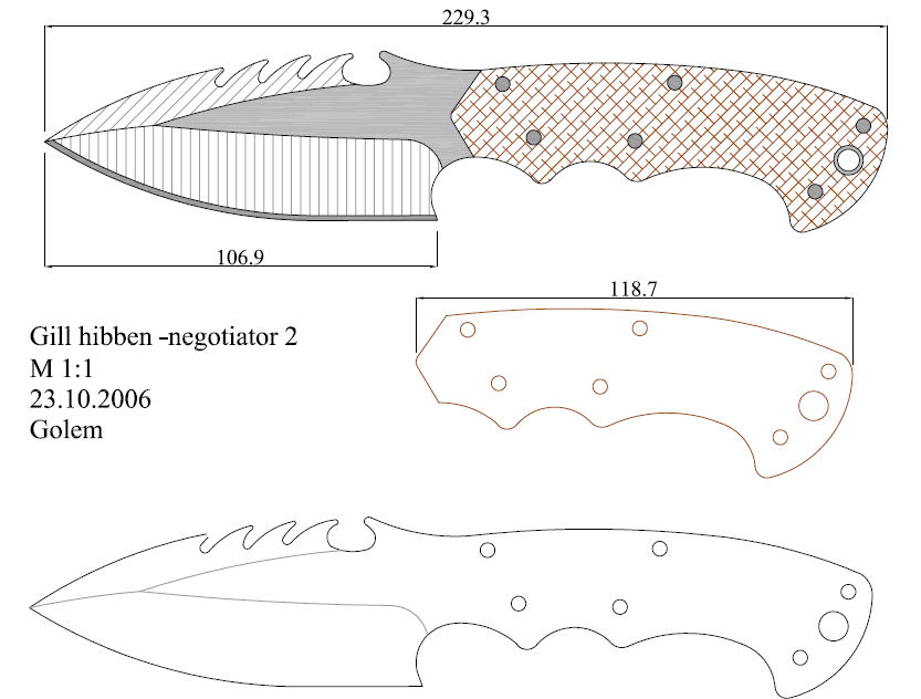 水果刀具CAD图纸模型DIY激光线切割钳工手工机械制作艺术品