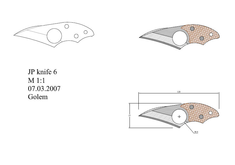 水果刀具CAD图纸模型DIY激光线切割钳工手工机械制作艺术品