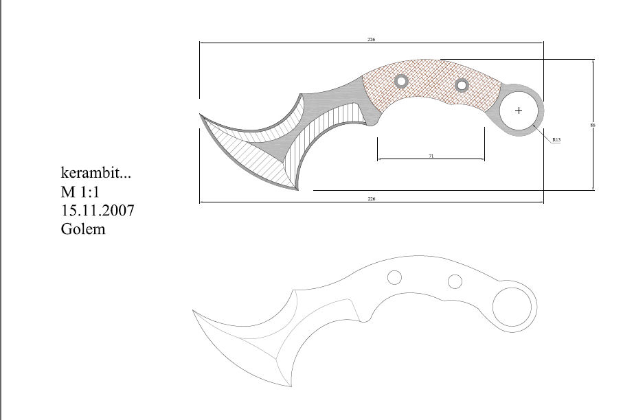 水果刀具CAD图纸模型DIY激光线切割钳工手工机械制作艺术品
