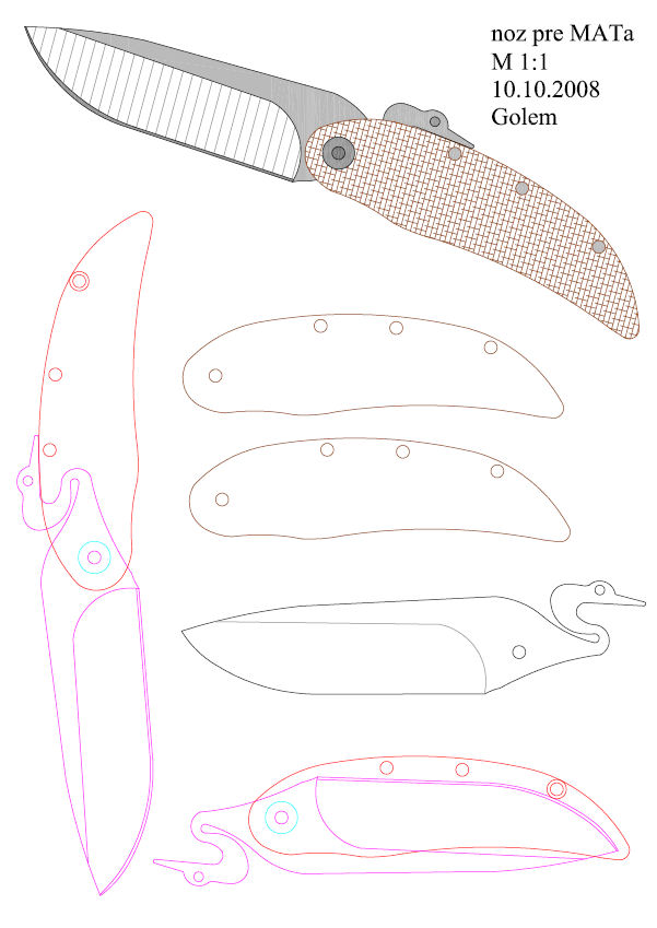 水果刀具CAD图纸模型DIY激光线切割钳工手工机械制作艺术品