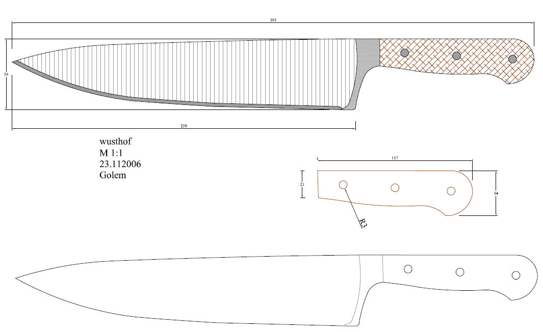 水果刀具CAD图纸模型DIY激光线切割钳工手工机械制作艺术品