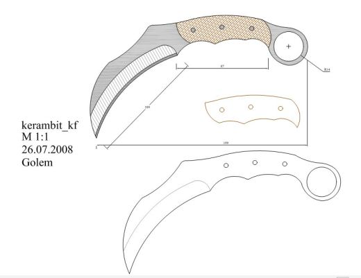 水果刀具CAD图纸模型DIY激光线切割钳工手工机械制作艺术品缩略图