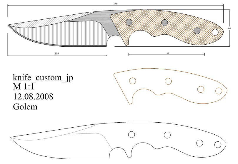 水果刀具CAD图纸模型DIY激光线切割钳工手工机械制作艺术品
