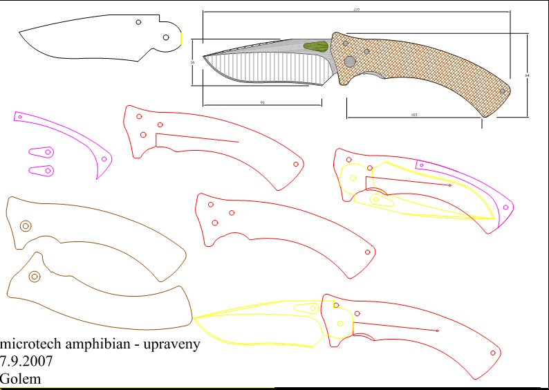 水果刀具CAD图纸模型DIY激光线切割钳工手工机械制作艺术品