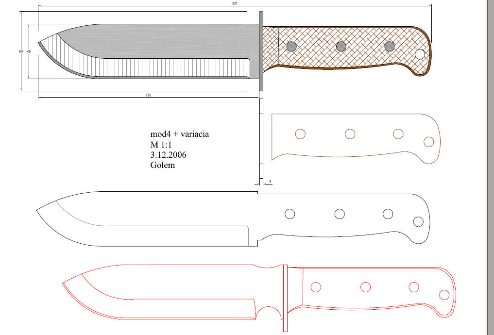 水果刀具CAD图纸模型DIY激光线切割钳工手工机械制作艺术品