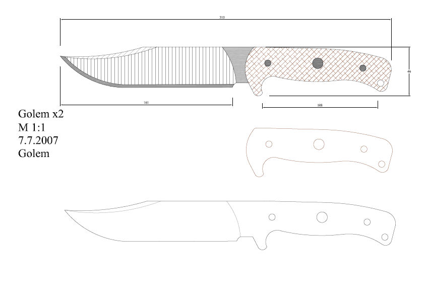 水果刀具CAD图纸模型DIY激光线切割钳工手工机械制作艺术品