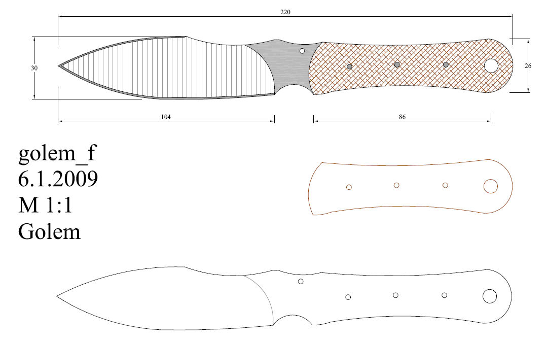 水果刀具CAD图纸模型DIY激光线切割钳工手工机械制作艺术品