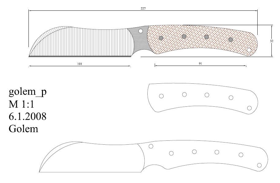 水果刀具CAD图纸模型DIY激光线切割钳工手工机械制作艺术品