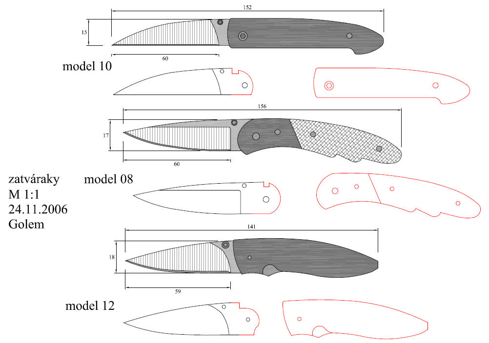 水果刀具CAD图纸模型DIY激光线切割钳工手工机械制作艺术品