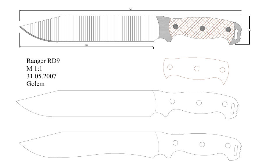 水果刀具CAD图纸模型DIY激光线切割钳工手工机械制作艺术品