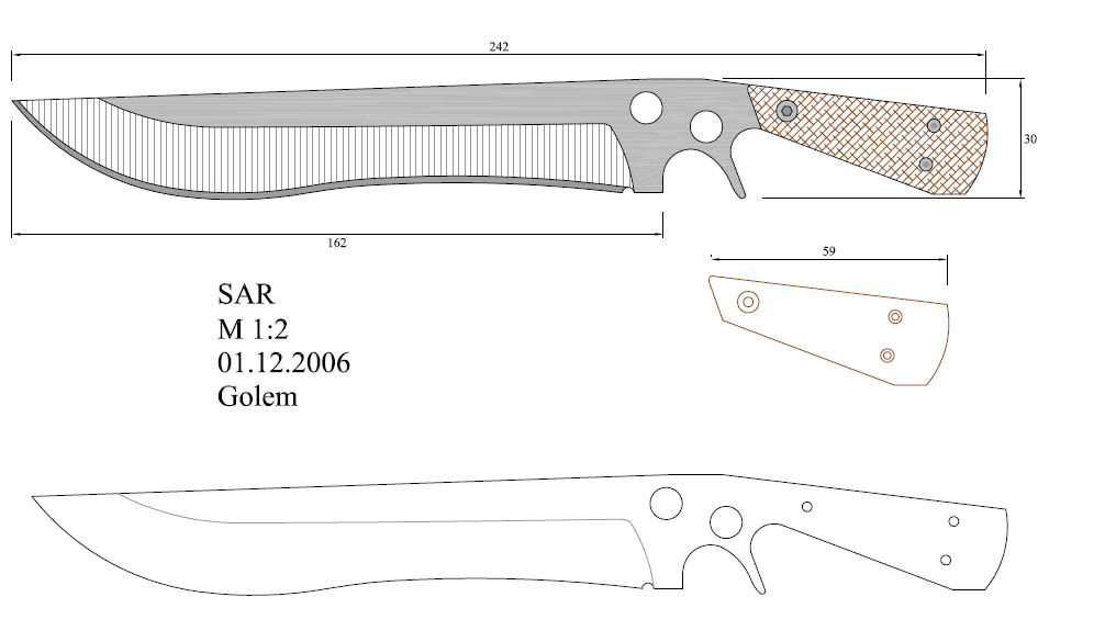 水果刀具CAD图纸模型DIY激光线切割钳工手工机械制作艺术品