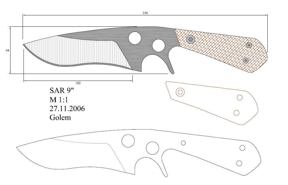 水果刀具CAD图纸模型DIY激光线切割钳工手工机械制作艺术品