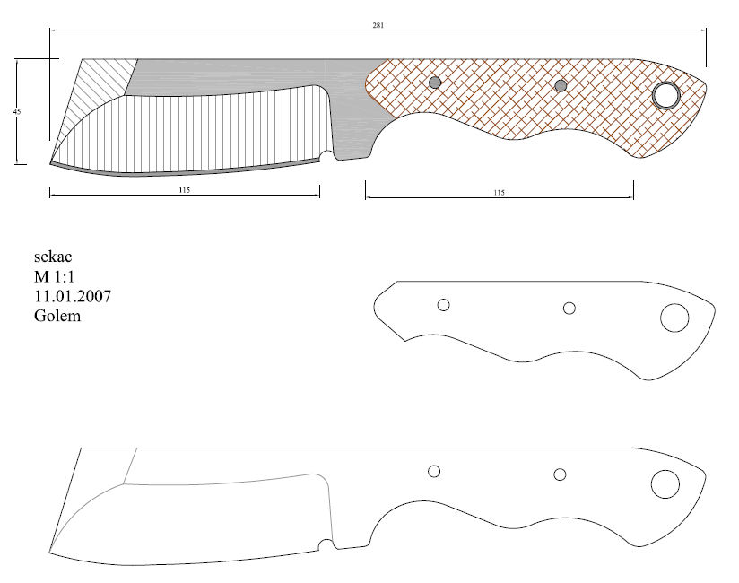 水果刀具CAD图纸模型DIY激光线切割钳工手工机械制作艺术品