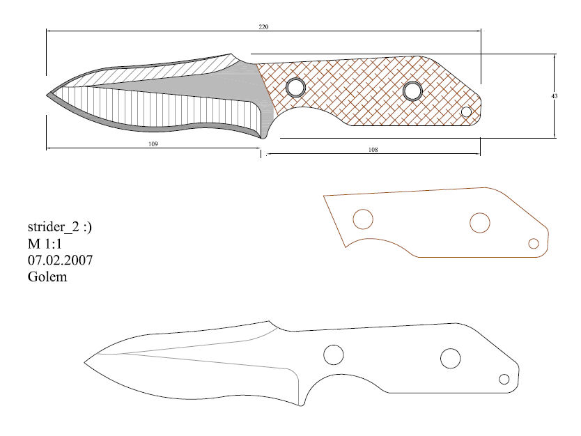 水果刀具CAD图纸模型DIY激光线切割钳工手工机械制作艺术品