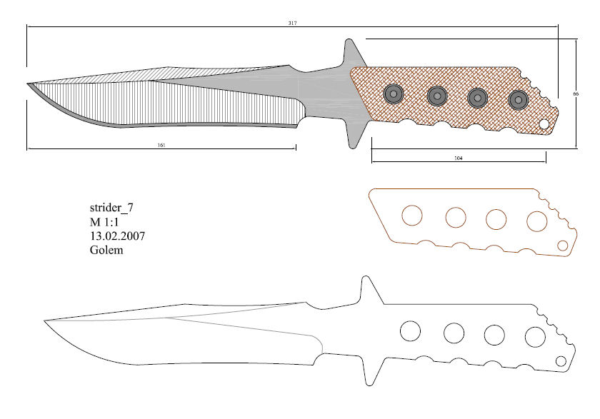 水果刀具CAD图纸模型DIY激光线切割钳工手工机械制作艺术品