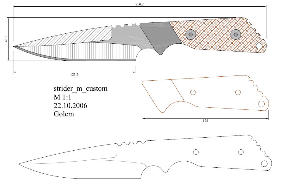 水果刀具CAD图纸模型DIY激光线切割钳工手工机械制作艺术品