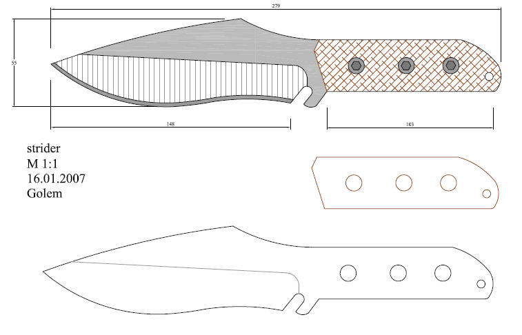 水果刀具CAD图纸模型DIY激光线切割钳工手工机械制作艺术品