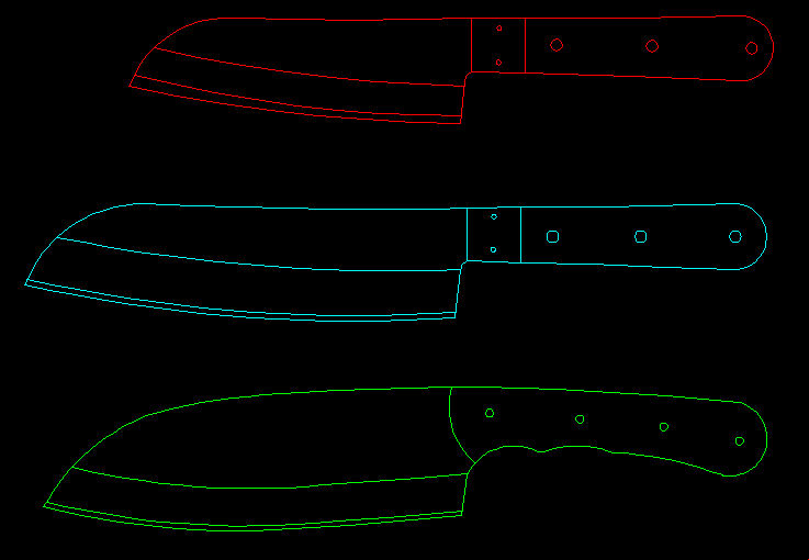 水果刀具CAD图纸模型DIY激光线切割钳工手工机械制作艺术品